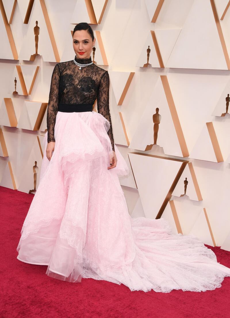 Gal Gadot in Givenchy at the 92nd Oscars at the Dolby Theatre in Hollywood, California on February 9, 2020. AFP