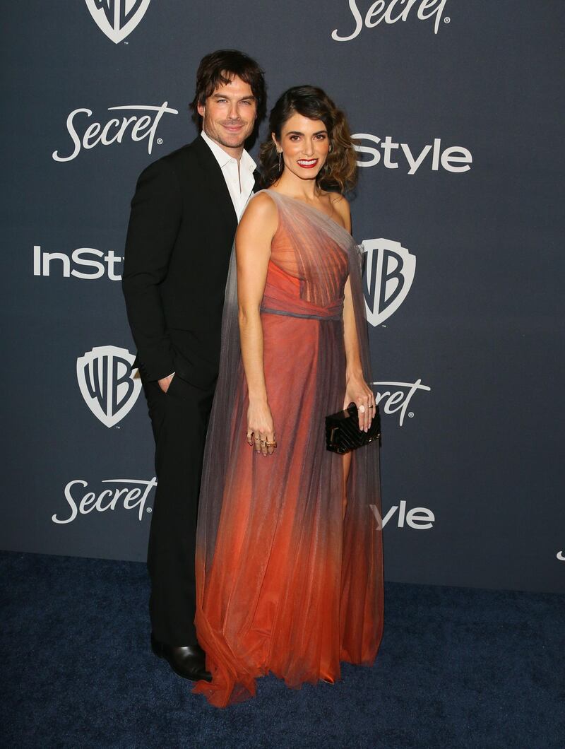 Nikki Reed and Ian Somerhalder attend the 21st Annual InStyle And Warner Bros. Pictures Golden Globe afterparty in Beverly Hills, California on January 5, 2020. AFP