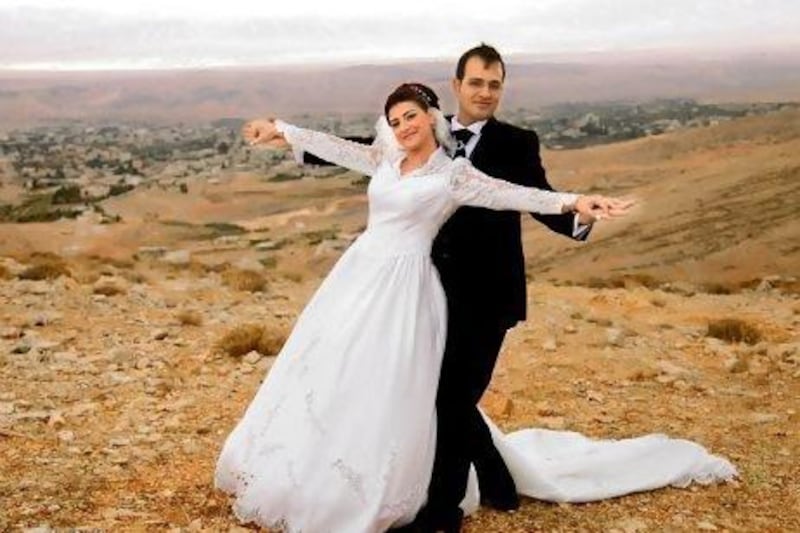 A photograph released by the Darwish family in January, shows Kholoud Sukkarieh, left, and Nidal Darwish. AFP