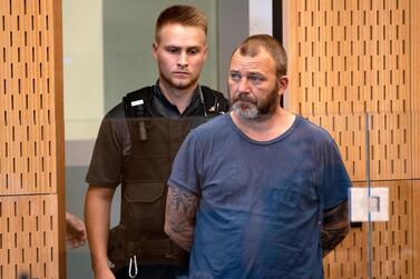 New Zealanders Philip Arps in the dock at the Christchurch District Court on Wednesday, charged with sharing footage of the mosque attacks. AP