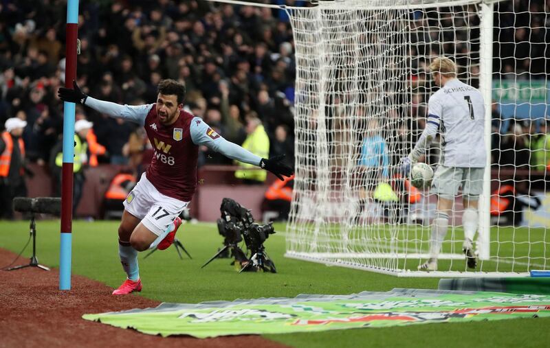 Trezeguet celebrates scoring Aston Villa's winning goal. PA