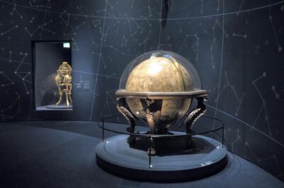 ABU DHABI, UNITED ARAB EMIRATES - MARCH 21, 2018. 
Vincenzo Maria Coronelli, Printed Celestial Globe, Paris, 1693 

Louvre's upcoming exhibit 'Globes: Visions of the World' explores the historical representation of the world and its scientific instruments from antiquity to the present day.

Curated by Bibliotheque nationale de France (BnF), a total of 160 works from the collections of BnF and outstanding loaned works will be on display from March 23 to June 2.

(Photo: Reem Mohammed/ The National)

Reporter: Melissa
Section:  NA + AC