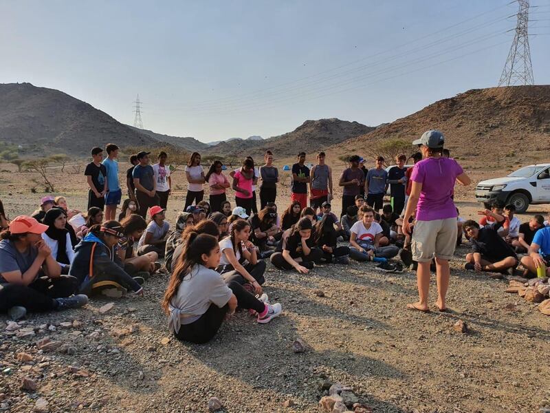 Pupils from Uptown International School, Dubai, during one of their outdoor expeditions in the UAE. Courtesy: Nicole Kass