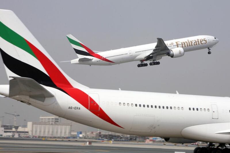 Emirates reported a 75 per cent decline in half-year profit two months ago because of slower growth and increased competition.   Randi Sokoloff / The National