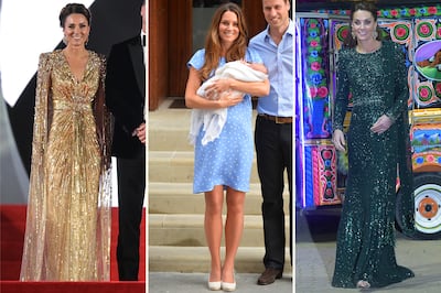The princess wears dresses by Jenny Packham. Getty / AFP