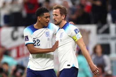England teammates Jude Bellingham and Harry Kane are set to play against each for the first time in the Champions League semi-finals. Getty Images
