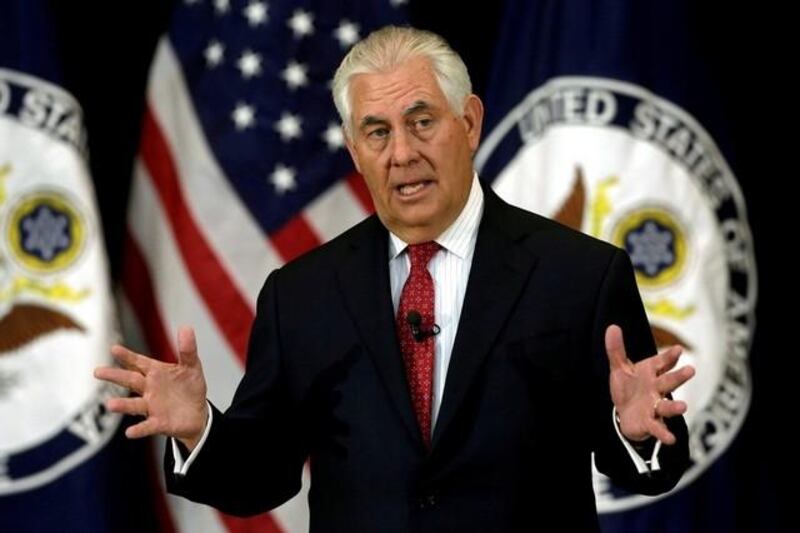 The US will continue to back Kuwait’s efforts to mediate a solution to the Qatar crisis, secretary of state Rex Tillerson said on June 25, 2017. Yuri Gripas / Reuters / May 3, 2017