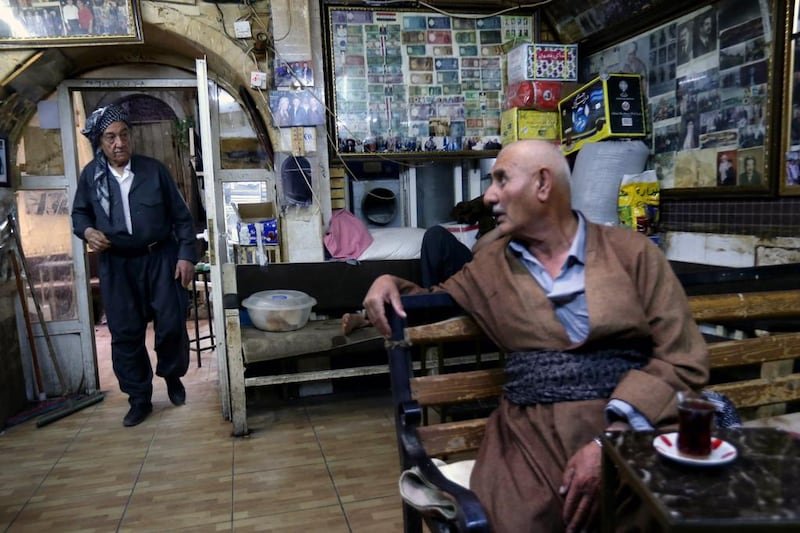 Though small and located on a sidestreet in the city’s covered market, the cafe is well-known in Arbil, the capital of Iraq’s autonomous Kurdish region. Safin Hamed / AFP  