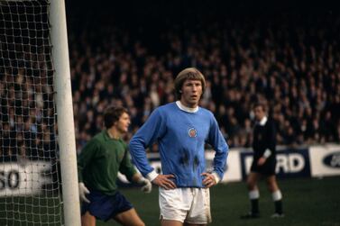 Former Manchester City and England midfielder Colin Bell, pictured in action in 1970, has died at the age of 74. PA