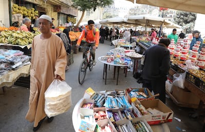 Shoppers at a local market in Egypt. EPA