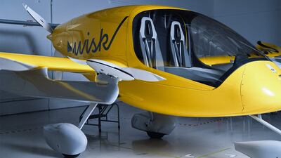 Boeing-backed Wisk Aero's all-electric, self-flying, vertical take-off and landing air taxi. AFP