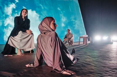 The NYUAD Arts Centre co-commissioned 'Al Raheel | Departure', by NYUAD graduate Reem Almenhali and American director Joanna Settle, with the Cultural Foundation. Photo: Waleed Shah