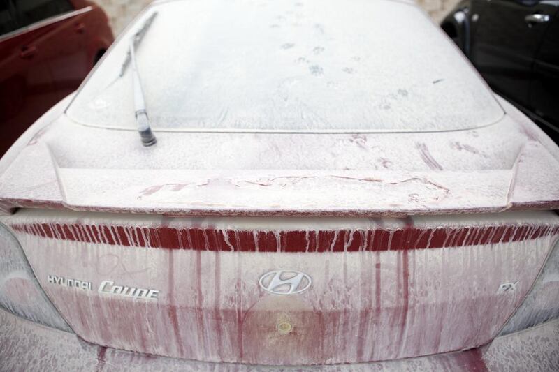 An abandoned car in the Al Reef area of Abu Dhabi. Christopher Pike / The National