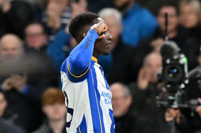 SUBS: Danny Welbeck (Ferguson, 66) 7 - An excellent piece of skill beat Joe Gomez before firing home to seal the win for Brighton. AFP
