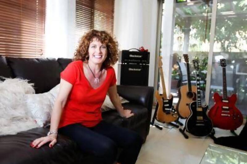 Jane Dales, choir singer, at her home in Dubai. Sarah Dea / The National
