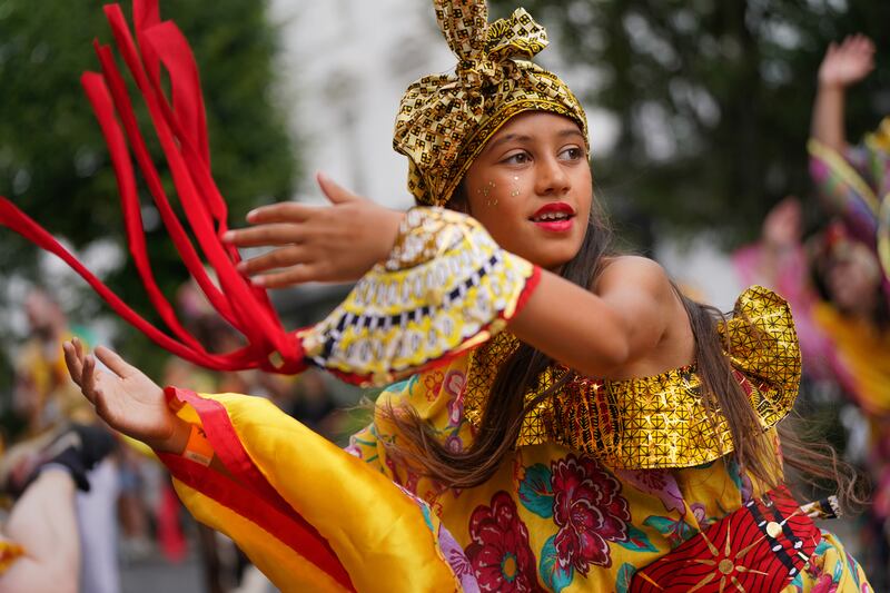 A participant in the children's parade. PA