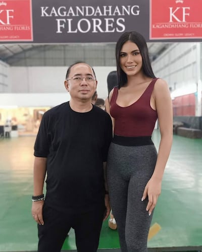 Rodgil Flores and Miss Universe Philippines 2019 Gazini Ganados. Photo: @kfforcrownandcountry / Instagram 