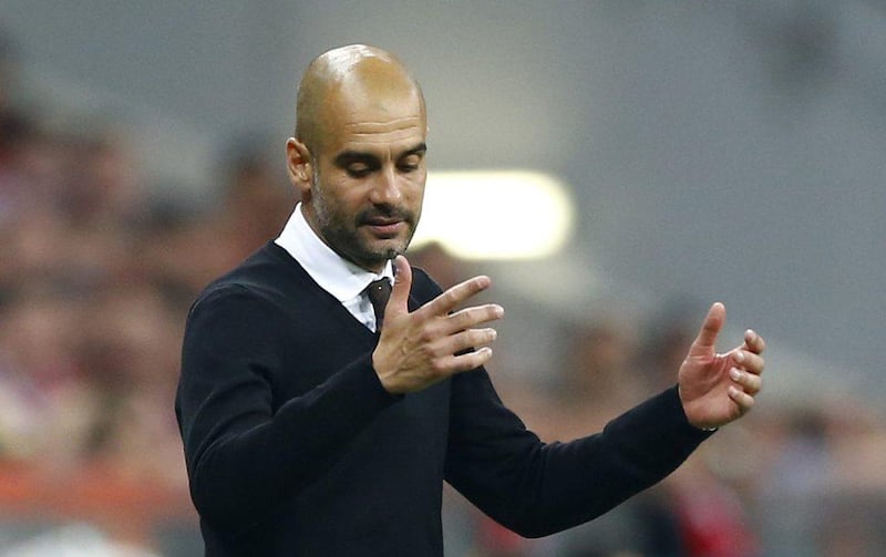 Defeat to Barcelona in the Uefa Champions League semi-finals and a German Cup exit has piled the pressure on Bayern Munich coach Pep Guardiola. Matthias Schrader / AP Photo
