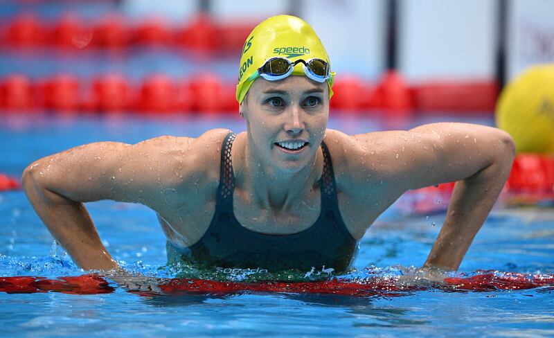 Australia's Emma McKeon wins the women's 50m freestyle.