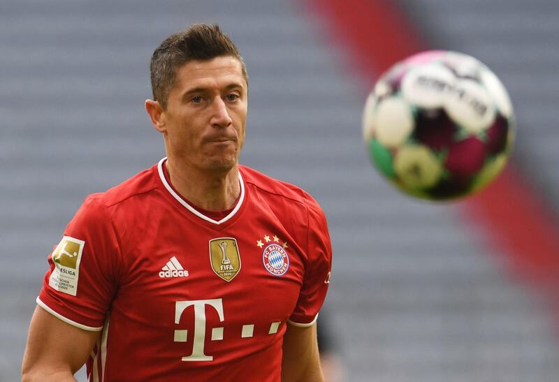 Bayern Munich's Robert Lewandowski now has 28 Bundesliga goals this season. Reuters