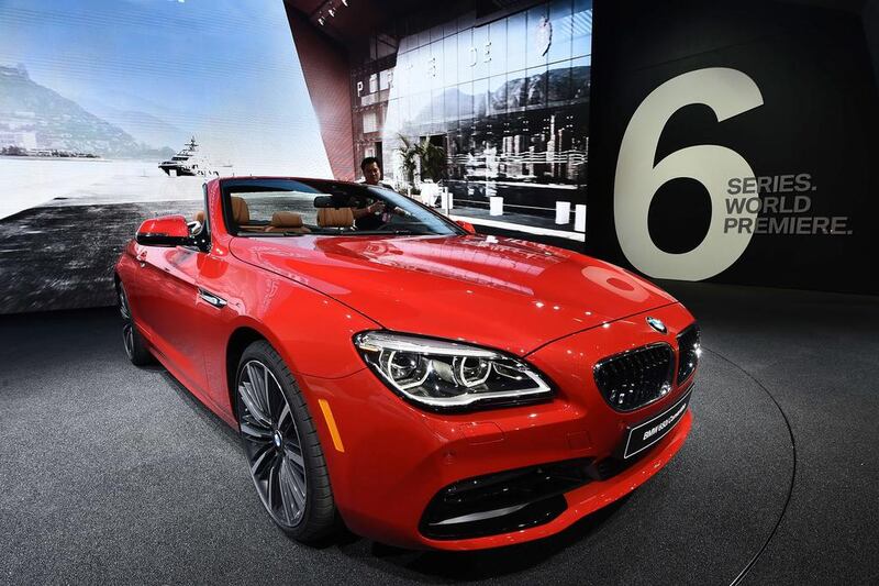 BMW showcased its 650i convertible as the German car maker revealed a slew of major upgrades for its 6-series family of luxury sedans at the North American International Auto Show in Detroit. Jewel Samad / AFP