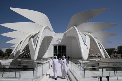 Visitors outside the UAE Pavilion, Expo 2020 Dubai. Photo: Expo 2020 Dubai