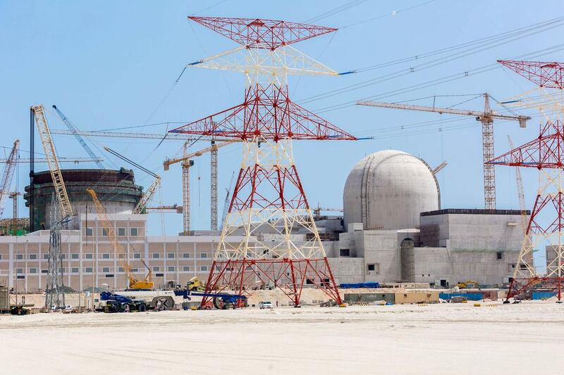 The UAE’s first nuclear reactor at Barakah is expected to be operational by 2017. Courtesy Enec