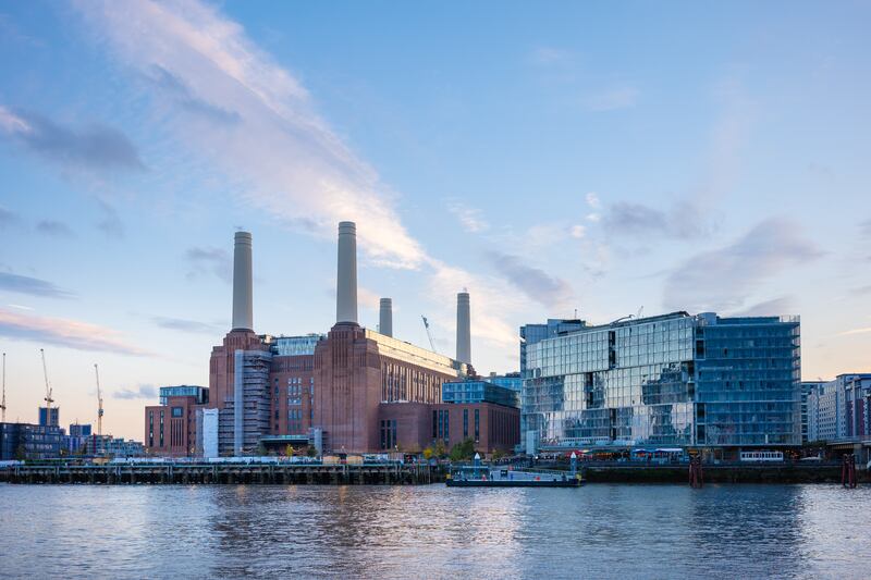 Battersea Power Station in London, which is due to reopen next year after an ambitious redevelopment programme. The building has been removed from Historic England's at-risk register.