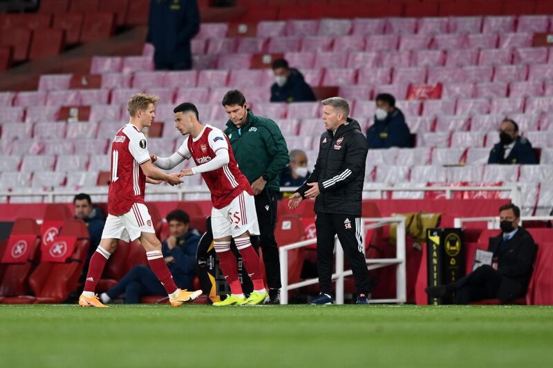 SUBS: Gabriel Martinelli (Odegaard, 66) 6 -  A positive move by Arteta but Martinelli seemed to face the same issues Pepe had with Villarreal isolating Arsenal’s attackers quickly. Getty Images