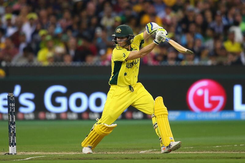 MELBOURNE, AUSTRALIA - MARCH 29:  Steve Smith of Australia bats during the 2015 ICC Cricket World Cup final match between Australia and New Zealand at Melbourne Cricket Ground on March 29, 2015 in Melbourne, Australia.  (Photo by Quinn Rooney/Getty Images)