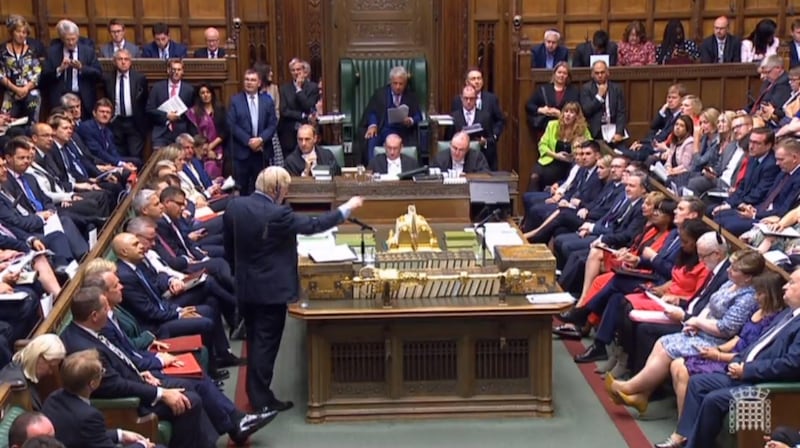 Johnson in the House of Commons in London. PRU / EPA