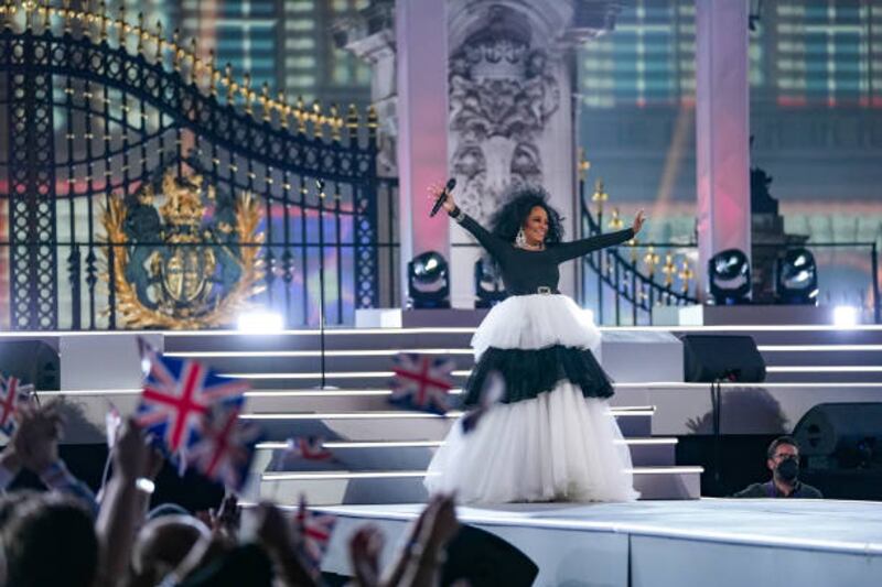 Diana Ross performs during the Platinum Party At The Palace at Buckingham Palace. Getty Images