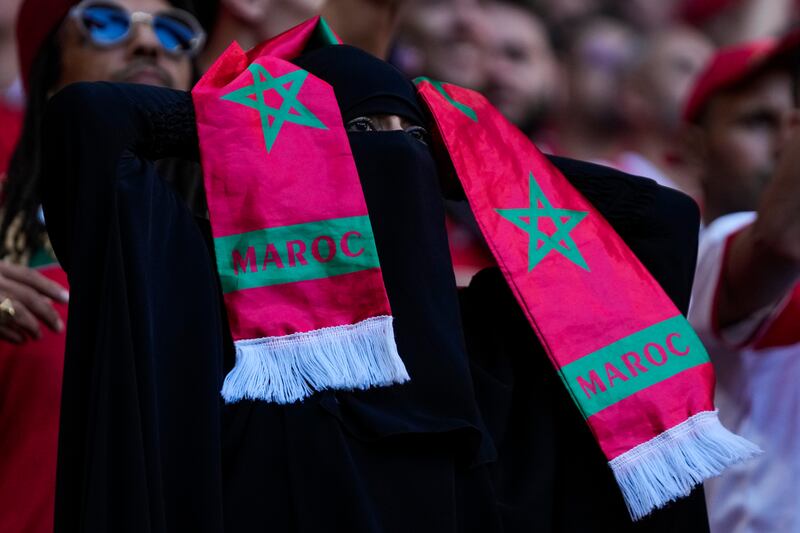 Morocco fans turned Al Bayt Stadium in Al Khor red for the match against Croatia. AP