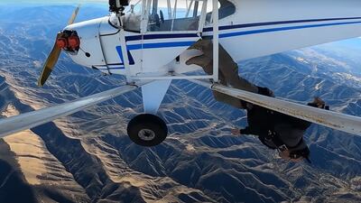 After being ordered to preserve the wreckage, Jacob went on to cut  the plane into small pieces and dump the parts in trash bins across Lompoc City Airport. Photo: Trevor Jacob / YouTube