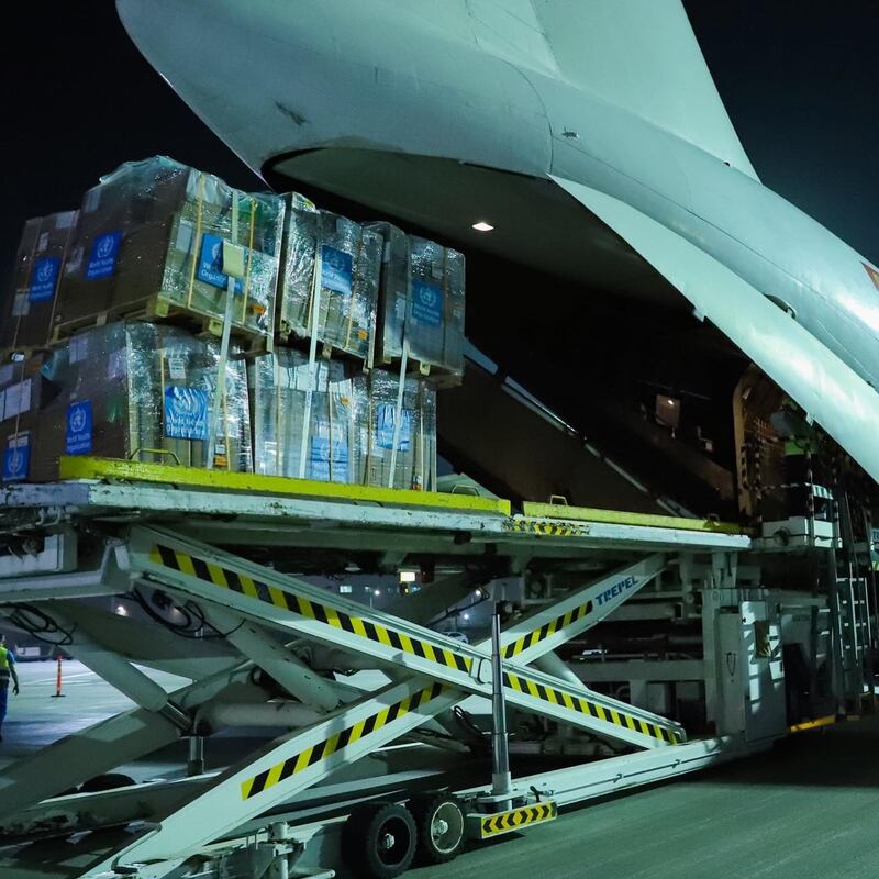 Airlift of emergency humanitarian aid being sent to Kabul following a 5.9 magnitude earthquake that hit eastern Afghanistan.  @DXBMediaOffice twitter