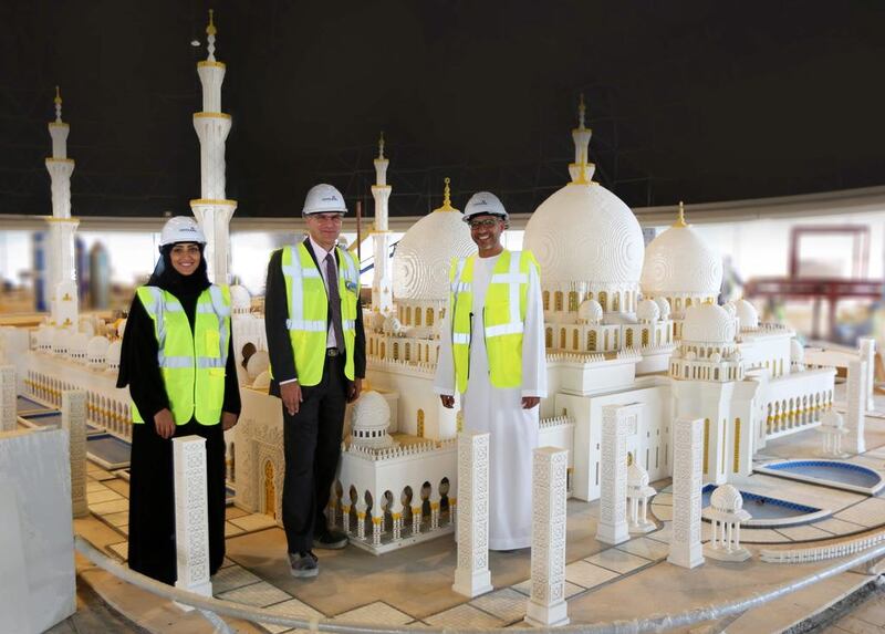 The model was unveiled at Legoland Dubai on Tuesday in the presence of Yousif Al Obaidli, the director general of the real mosque, ahead of the Eid holidays next week. Courtesy Dubai Parks and Resorts