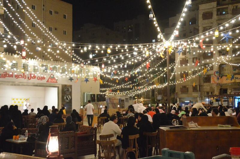 The area of Al Balad in Jeddah is usually bustling during Eid Al Fitr but has been quiet this year. The Saudi authorities announced a 24-hour curfew would go into effect on May 23. Stringer for The National