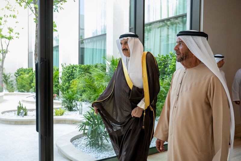 Mansour bin Mutaib Al Saud, Minister of State of Saudi Arabia offers condolences to Sheikh Saif bin Mohamed, on the passing of Sheikh Tahnoon bin Mohammed, Ruler’s Representative of Al Dhafra Region

