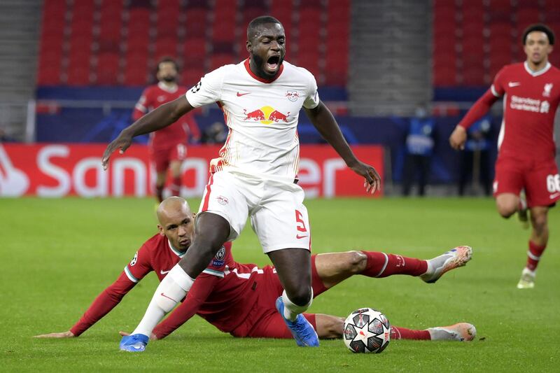 Dayot Upamecano 4 - Yet again the 22-year-old failed to enhance his reputation. One error just before half time was almost catastrophic and the defending for Salah’s goal was poor. EPA
