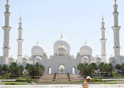 Tripadvisor says a UAE tour featuring the Sheikh Zayed Grand Mosque is one of the world's best historical and cultural tours. Photo: Khushnum Bhandari / The National
