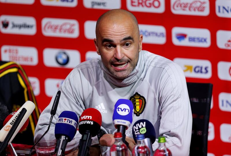 Soccer Football - Belgium Press Conference - Belgium Football Centre, Tubize, Belgium - March 26, 2018   Belgium coach Roberto Martinez during the press conference   REUTERS/Francois Lenoir