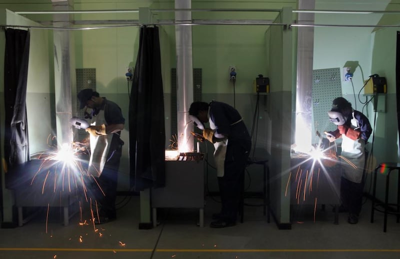 Vocational training ought to be part of the UAE’s school curriculum. Jaime Puebla / The National