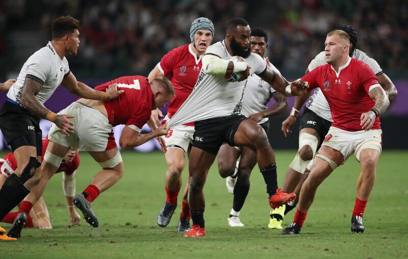 3). Semi Radradra. While the flying Fijians had their wings clipped in defeats to Australia, Wales, and most surprisingly Uruguay, the Bordeaux back can lay claims to be the tournament’s outstanding player so far. In a 45-10 win over Georgia, Radradra scored two tries, nabbed three assists and ran for 177 metres. Reuters