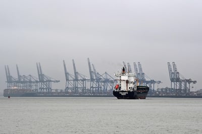 Cargo firm Maersk has diverted ships away from Felixstowe after they were waiting up to a week to be offloaded. AFP