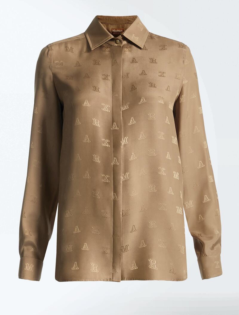 Exclusive to the Middle East: silk-satin shirt, from Max Mara
