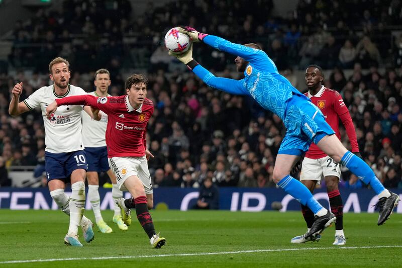 MANCHESTER UNITED RATINGS: David De Gea – 7. Flicked Perisic’s header away on 28 and made a big save from the same player on 43. Unhappy that he felt obstructed for Spurs goal. Busy second half but conceded goals for the first time in four league games.  AP
