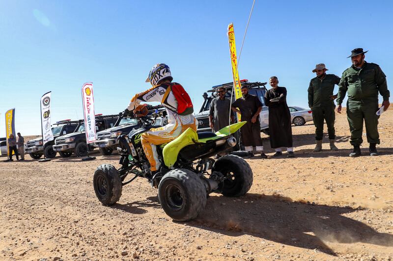 A quadbike participant in the rally.