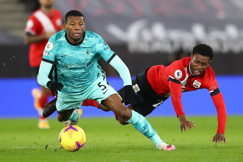 Georginio Wijnaldum - 4. The Dutchman had too much ground to cover and could not establish dominance in the restructured midfield. He was unable to provide much creative input. EPA