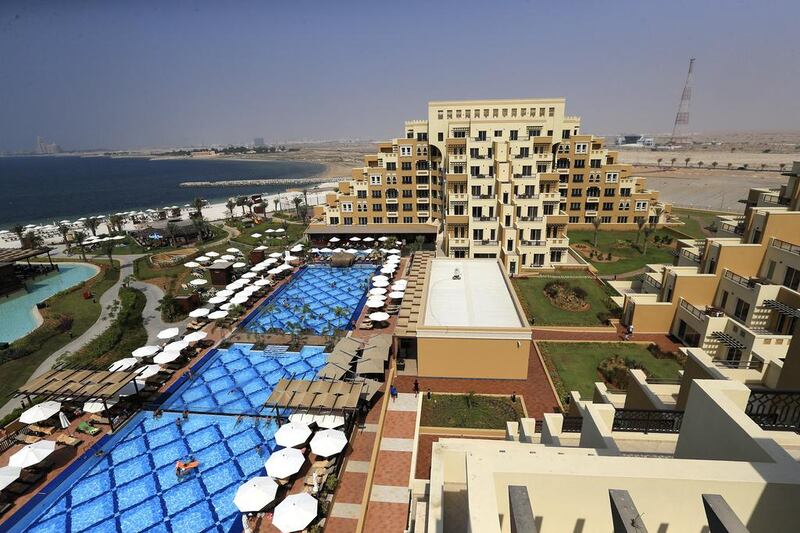 The Rixos Bab Al Bahr in Ras Al Khaimah. About 65 per cent of RAK’s tourists are from the UAE, Russia and Germany. Sarah Dea / The National

