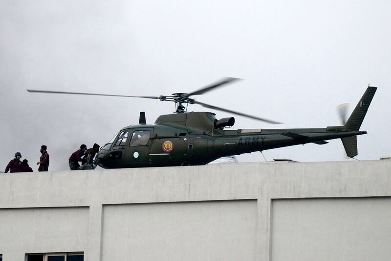 A Pakistan army helicopter. AFP